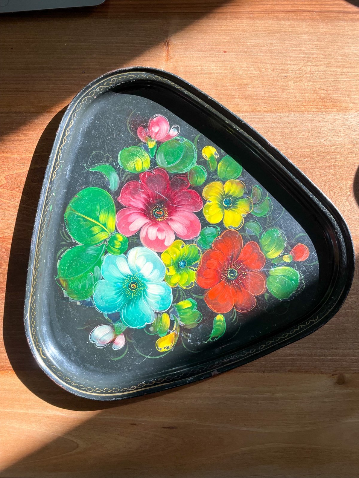 Vintage Florentine Drinks Tray Sourced in Umbria Italy