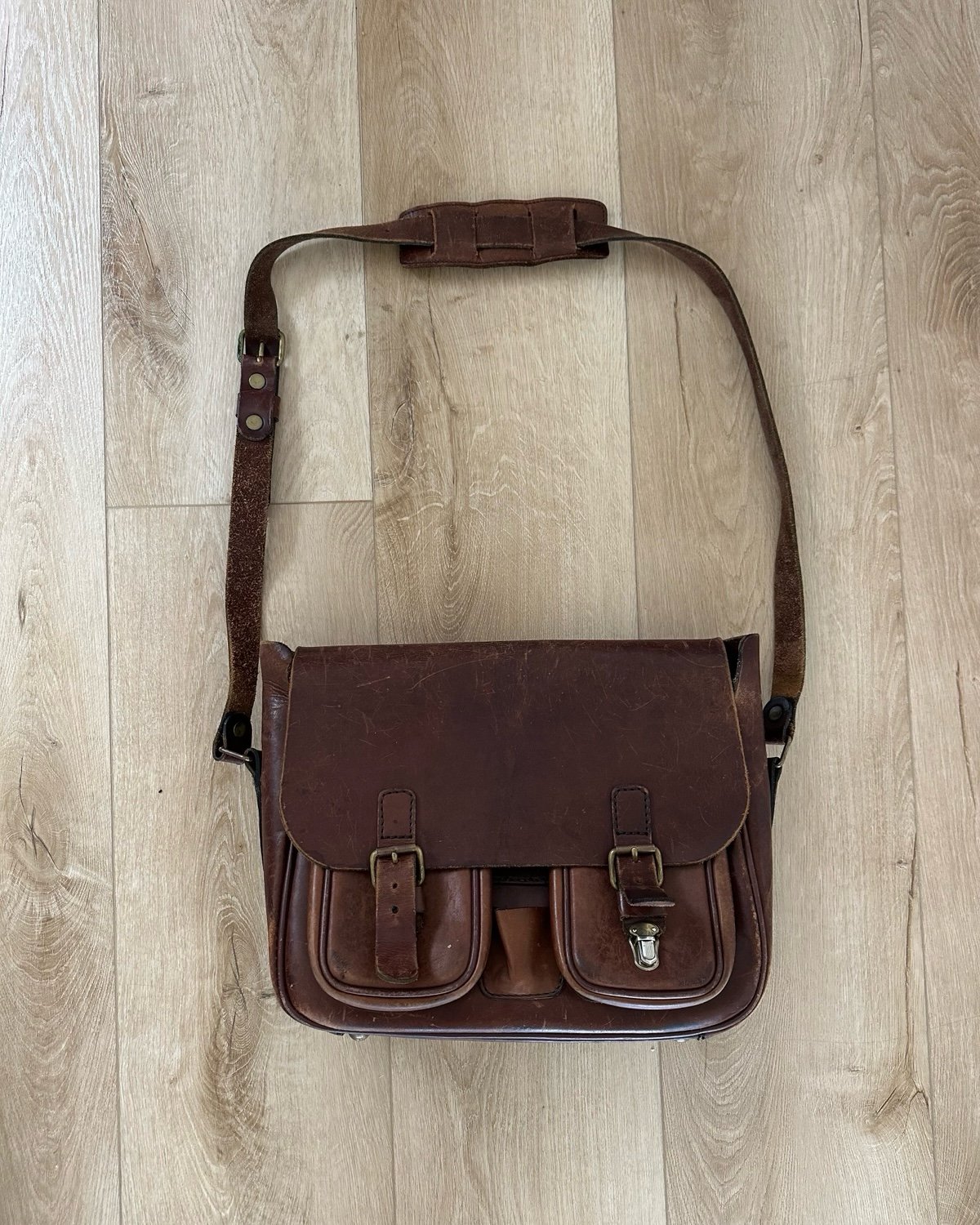 Herz Leather Messenger Bag. Made in Japan