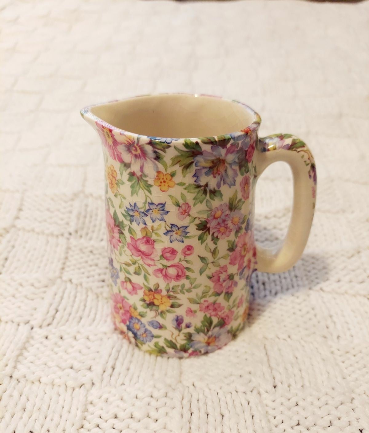 Vintage floral Creamer milk Jug