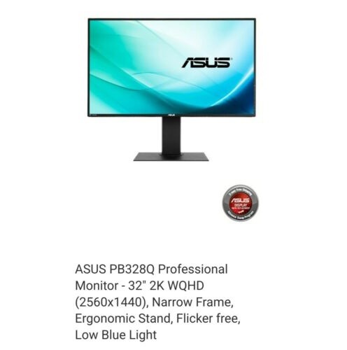ASUS PB328Q Black 32 4ms WQHD narrow-bezel LED Backlight LCD Monitor