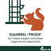 336-1SR Squirrel-Be-Gone Bird Feeder, 2LB Squirrel Proof Outdoor Wild