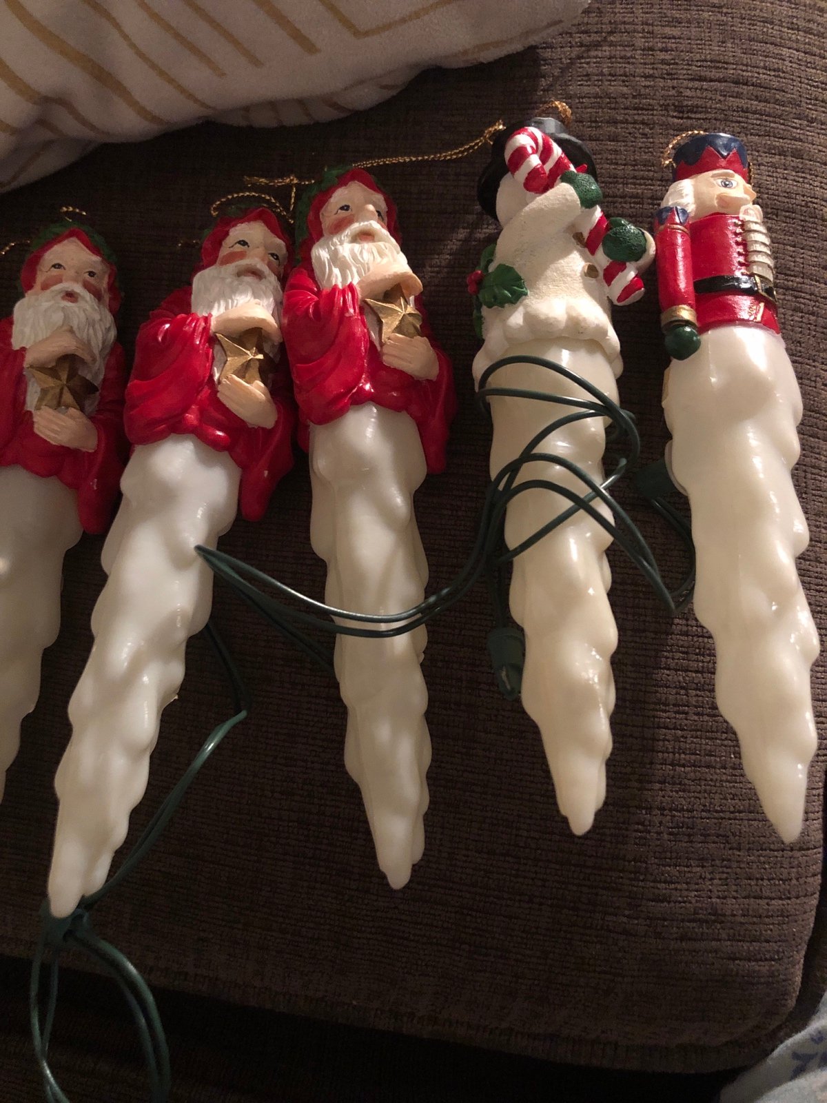 Vintage santa icicle light