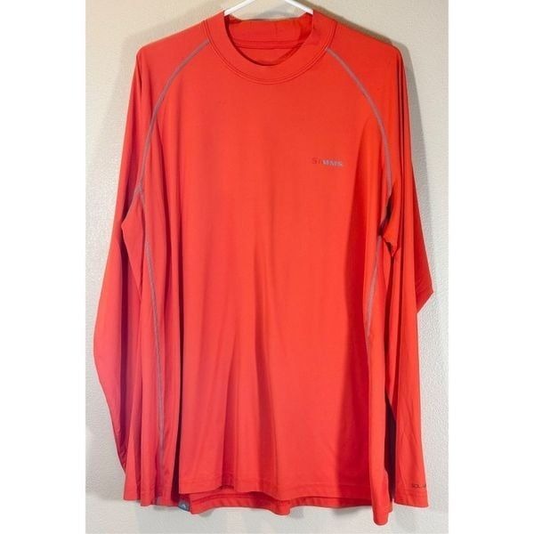 SIMMS SolarFlex Long Sleeve Fly Fishing Outdoor UPF Sun Shirt Tee Men's XL