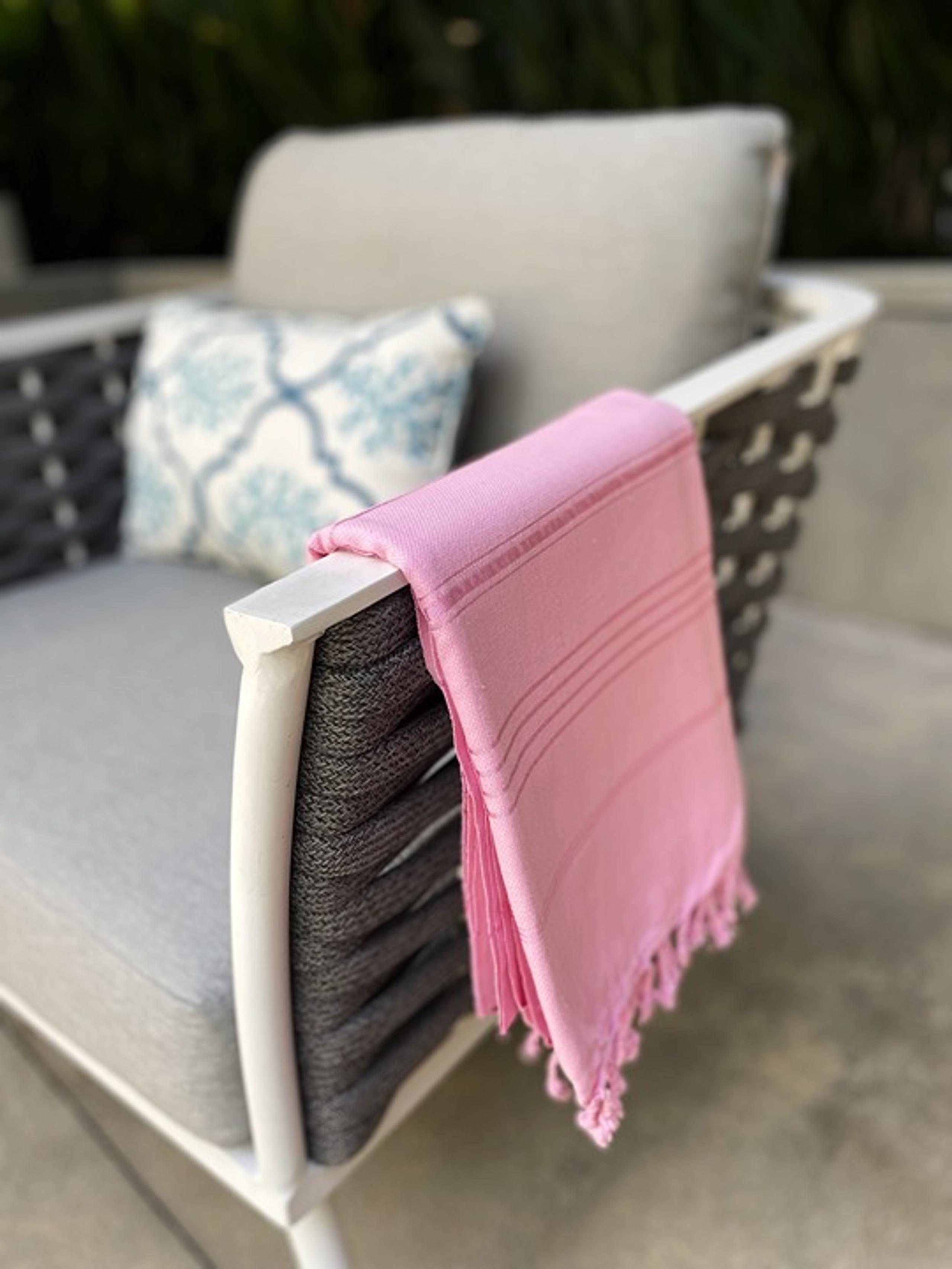 Sand Free Light Pink Turkish Beach Bath Towel Citizens of the Beach Collection