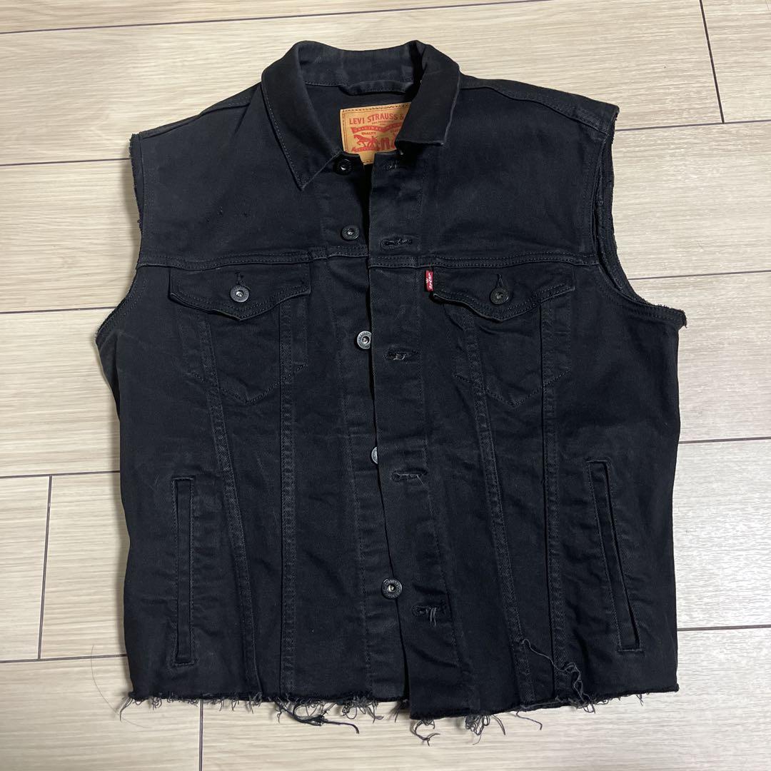 Levi's Black Denim Vest 90s 00s