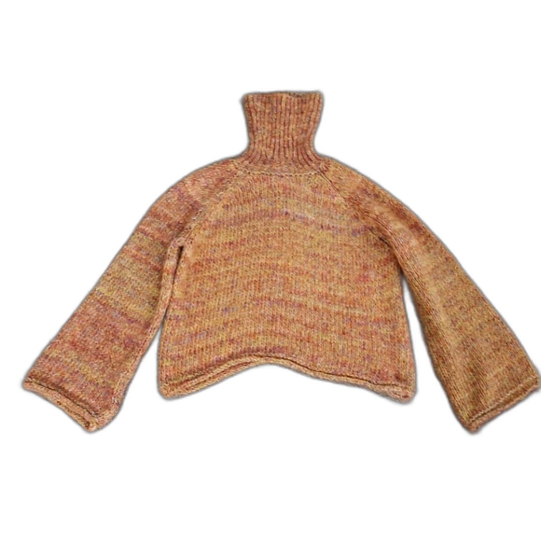 Urban Outfitters Chunky Knit Oversized Cropped Turtleneck Sweater, Size S