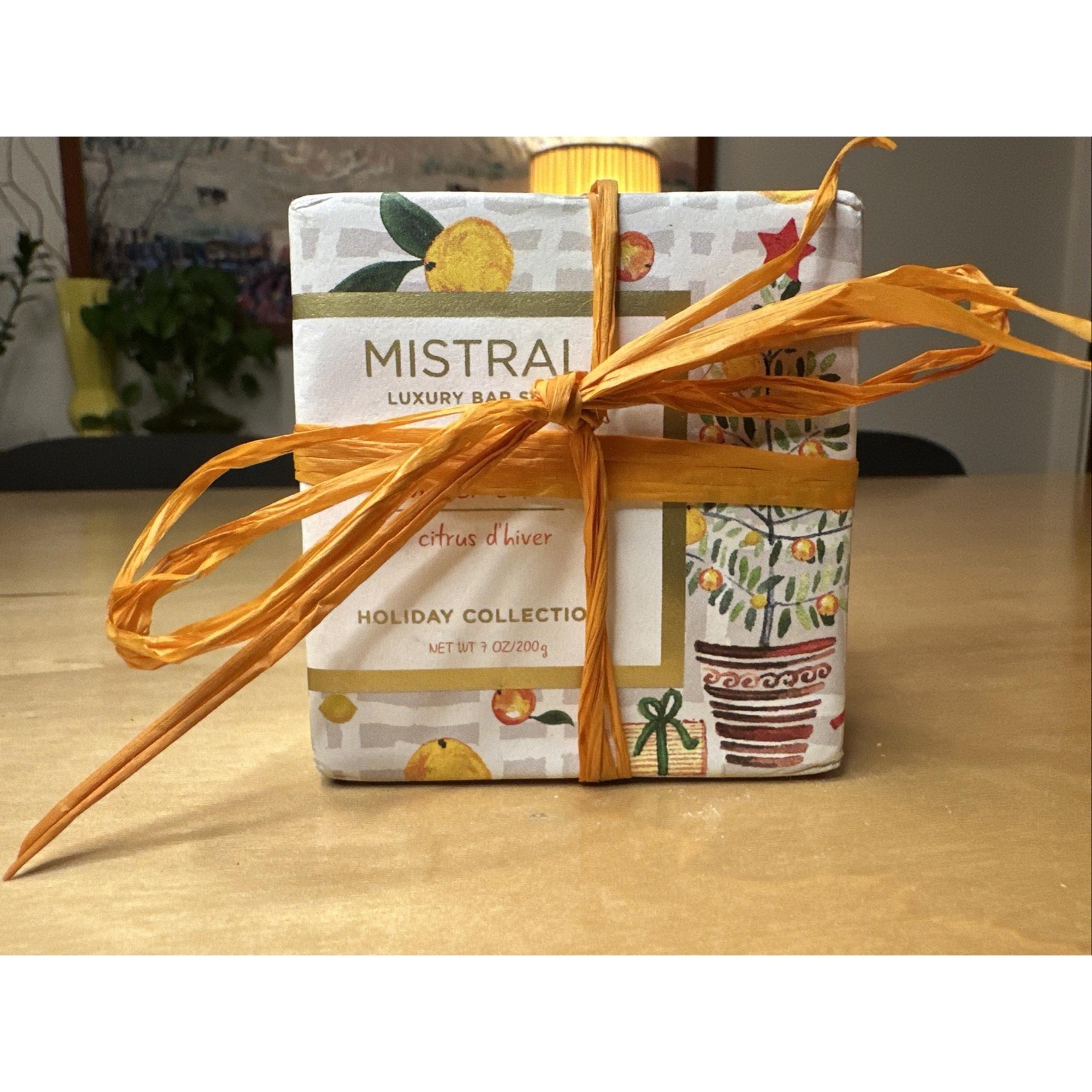 Mistral Holiday Collection Soap Winter Citrus 7oz Bar Body Scent Anthropologie