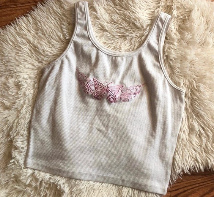 Butterfly Crop Top Tank