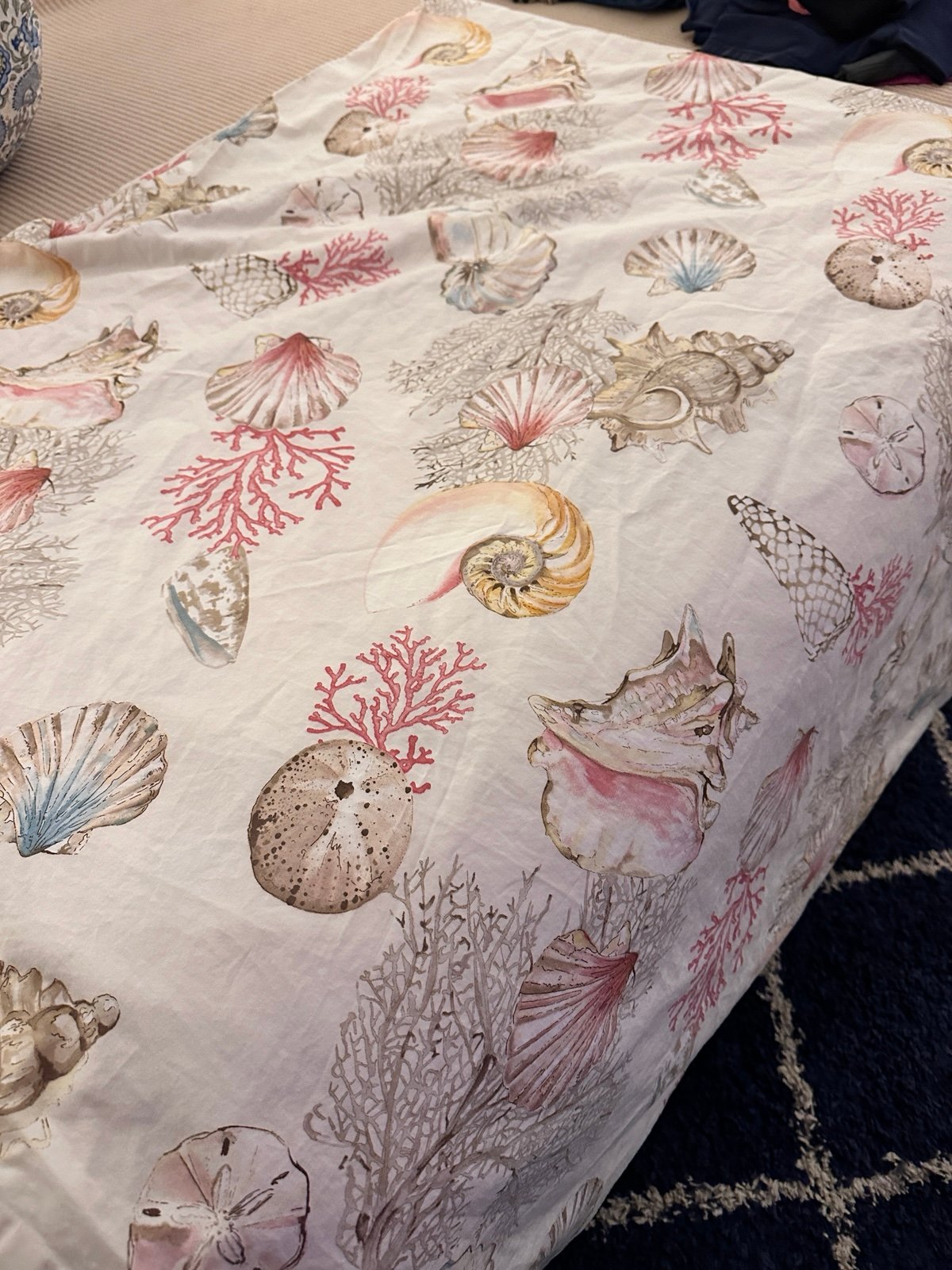 Pottery Barn Atlantic Coral Reef Duvet King Size Organic Cotton