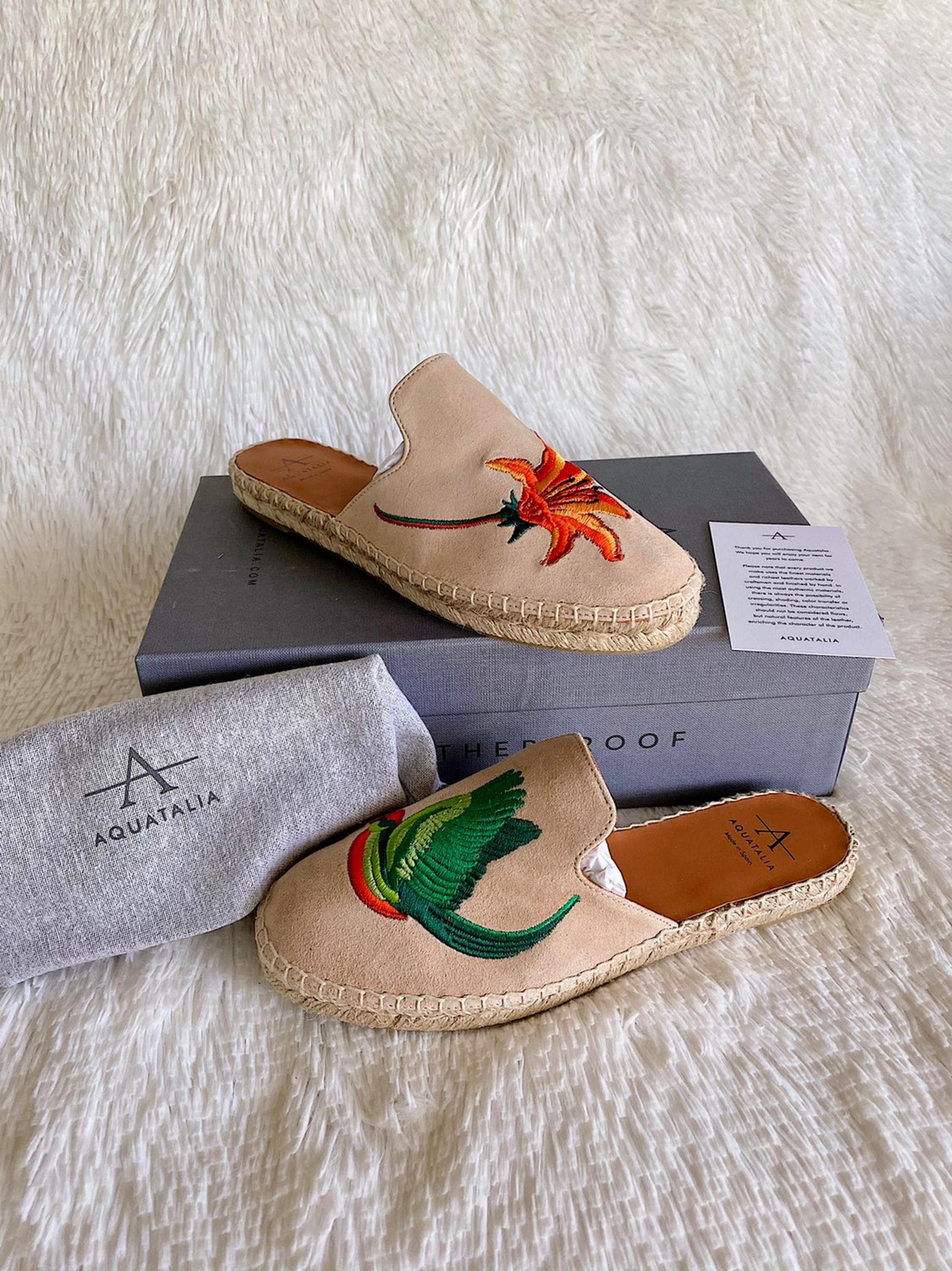 AQUATALIA Blair Suede Espadrille Mules