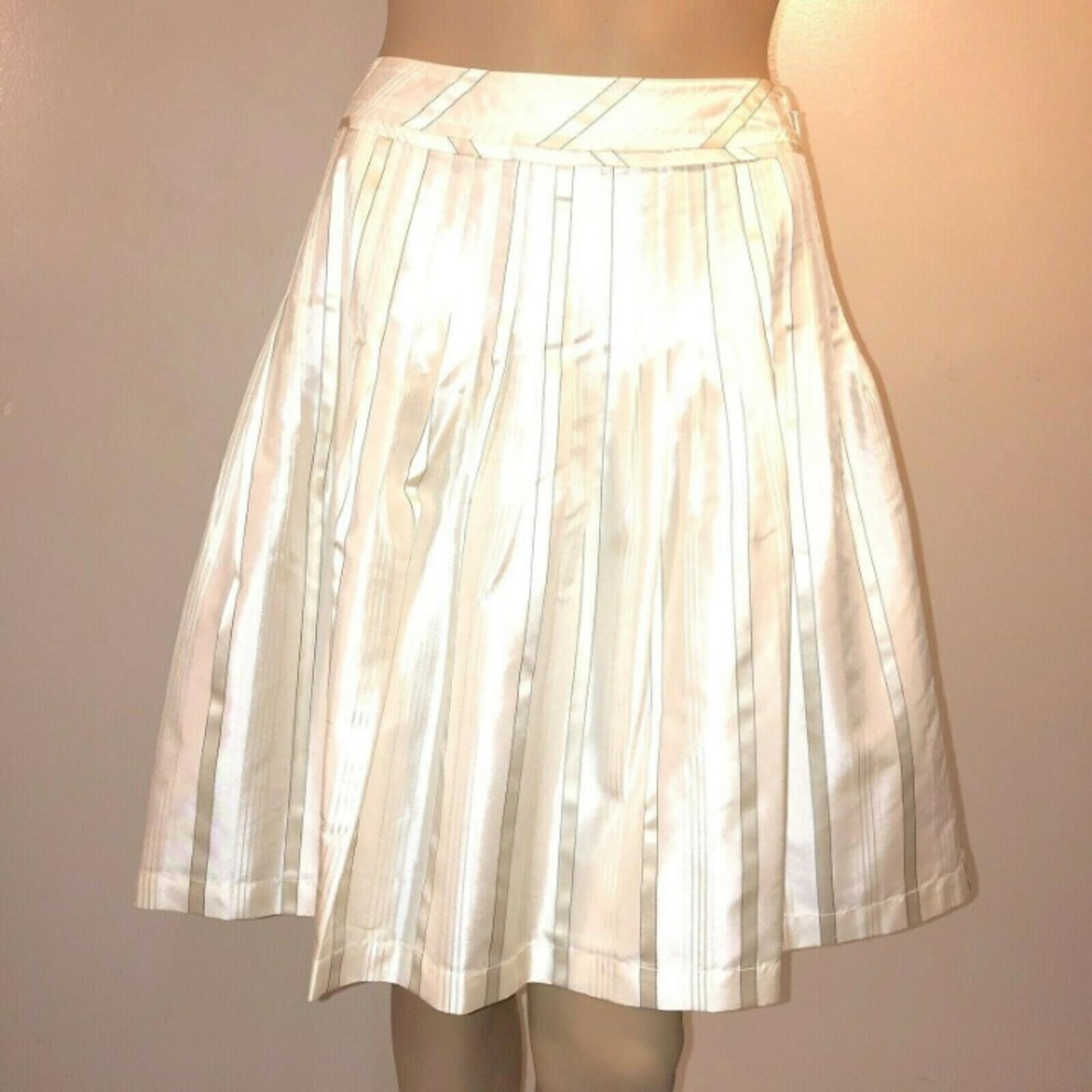 The Limited Silk Skirt Flare Pleat Flare