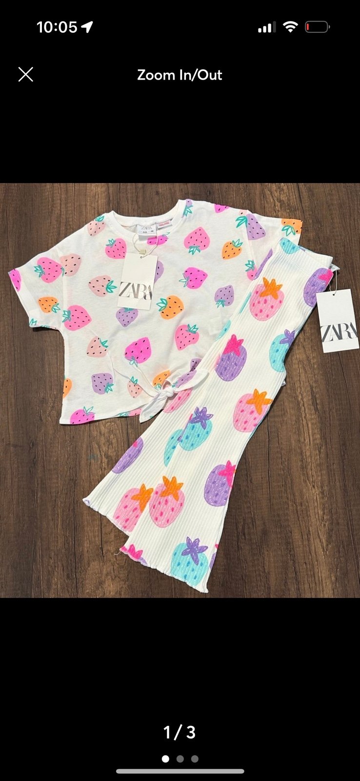 Zara strawberry set or fruit set