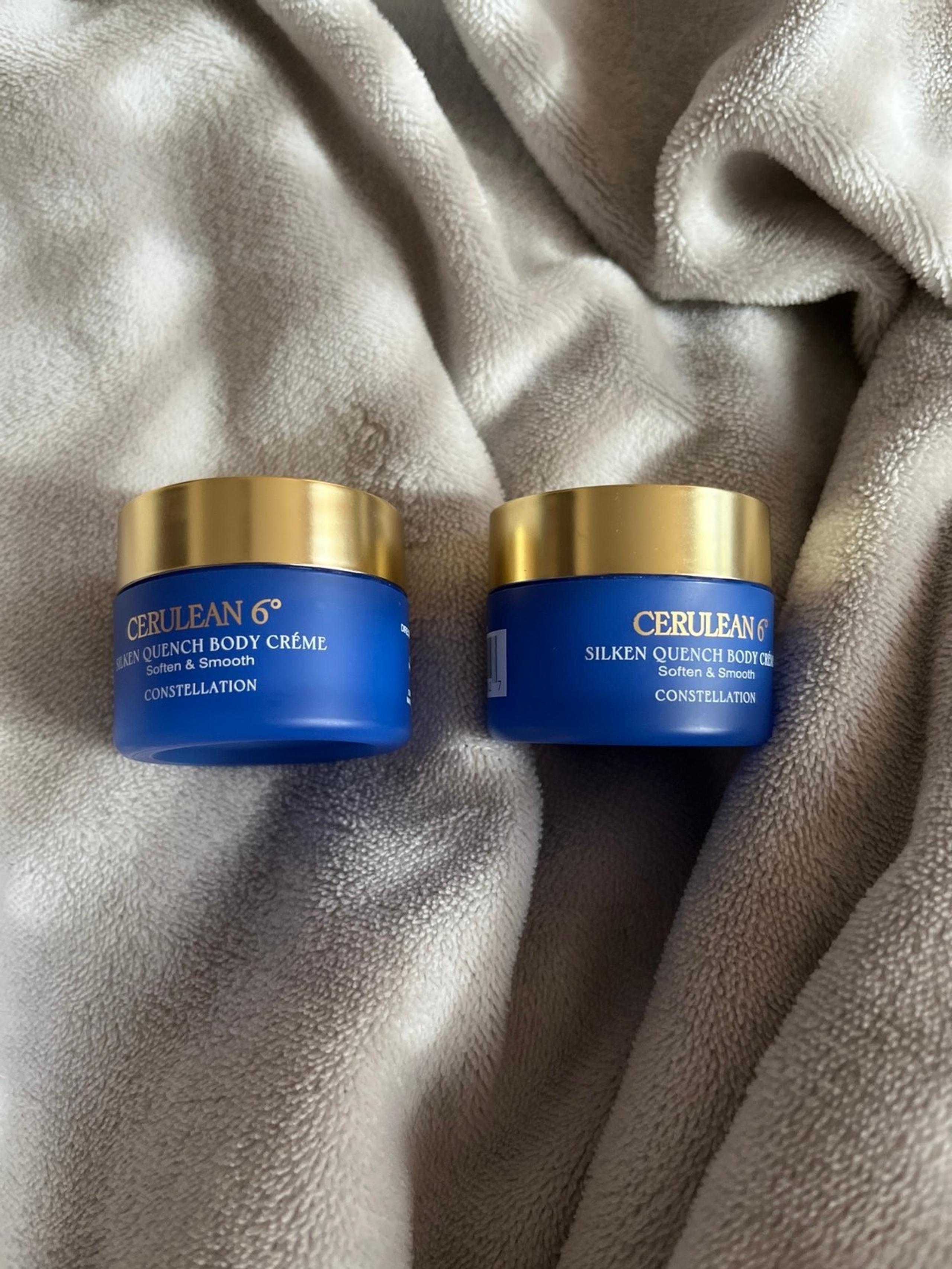 2x Cerulean 6 degrees Silken quench body crème 0.4oz