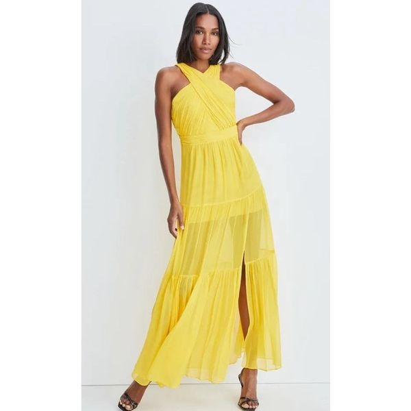 VERONICA BEARD Florencia Dress in Canary Yellow NWOT Size 2