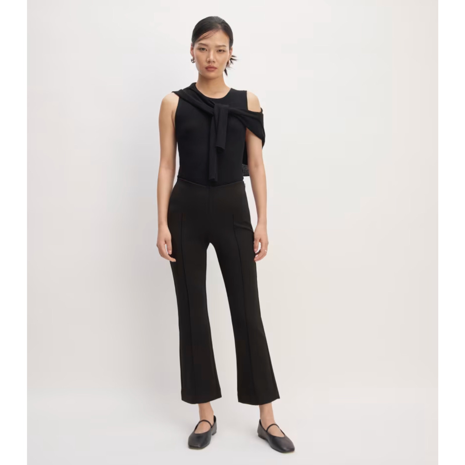 NWT Everlane The Dream Kick Flare Pant Size Large In Black