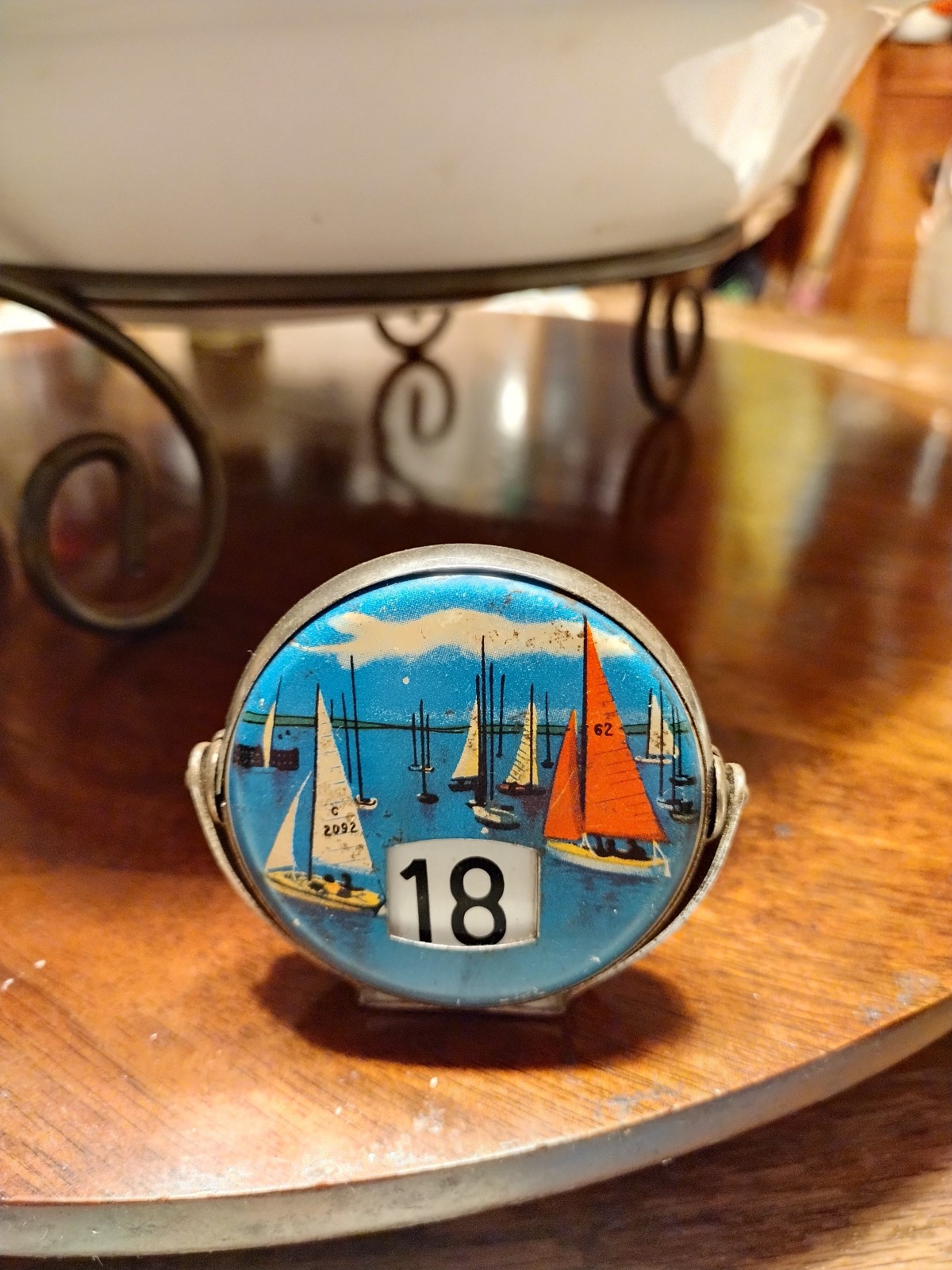 1960s vintage metal sale perpetual flip calendar