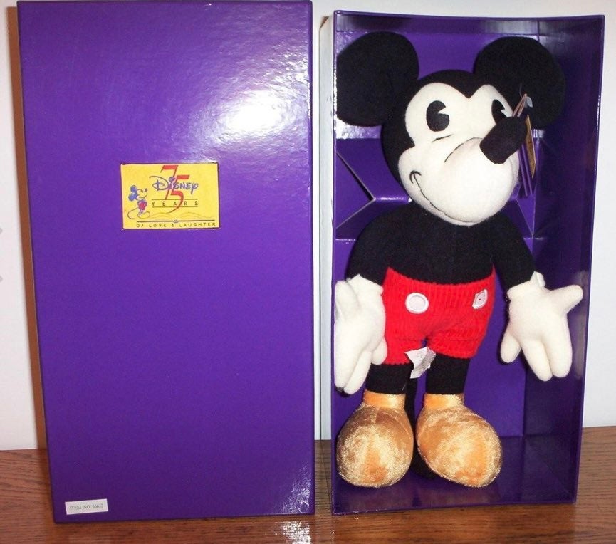 NIB VTG 75TH ANNIVERSARY MICKEY MOUSE PLUSH ANIMAL