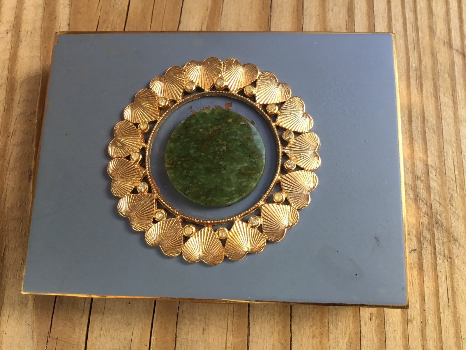 Vintage Volupte goldtone powder case compact