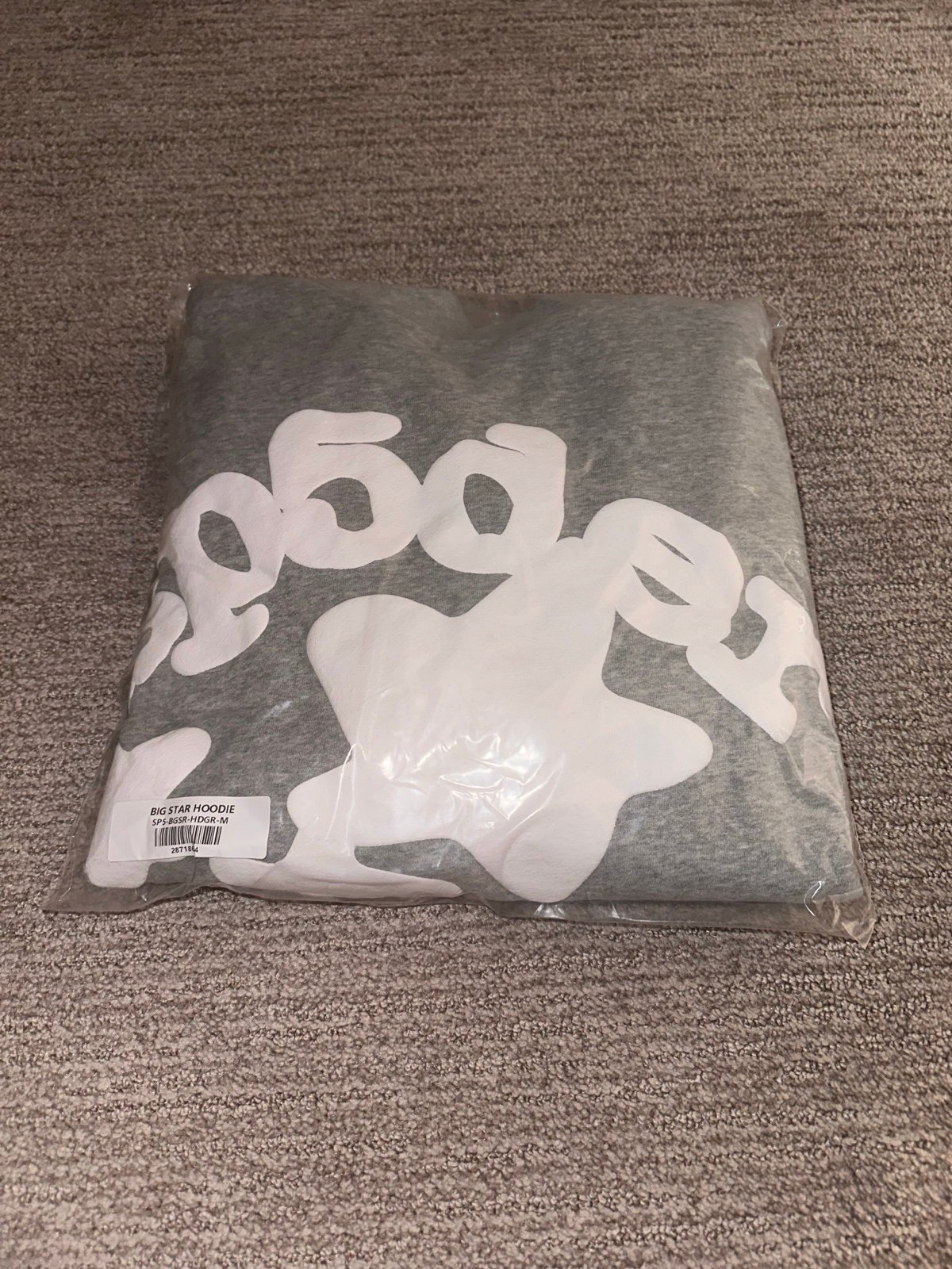 GREY SP5DER HOODIE