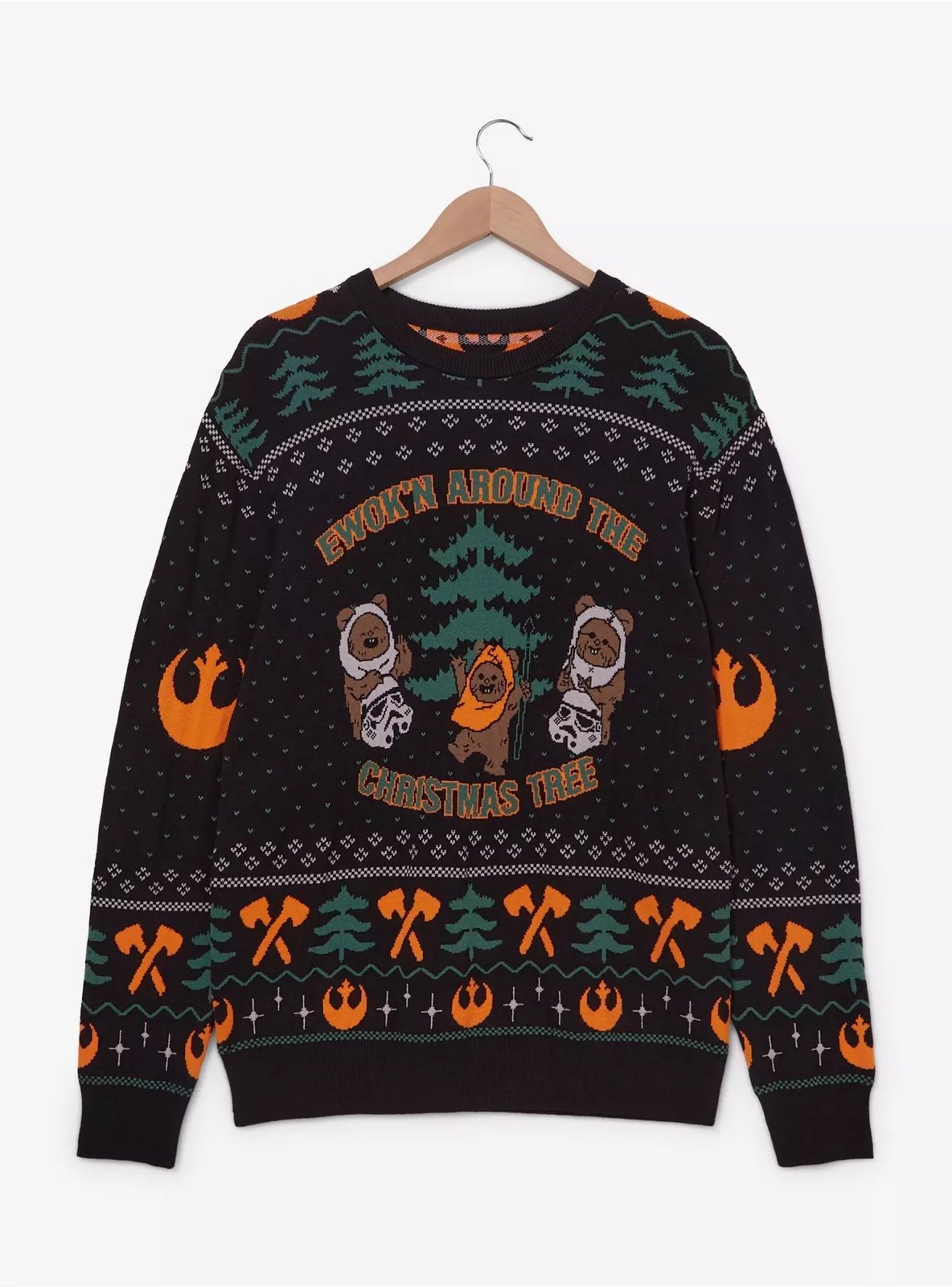 Unisex Star Wars Ewok'n Around the Tree Patterned Holiday Sweater BoxLunch