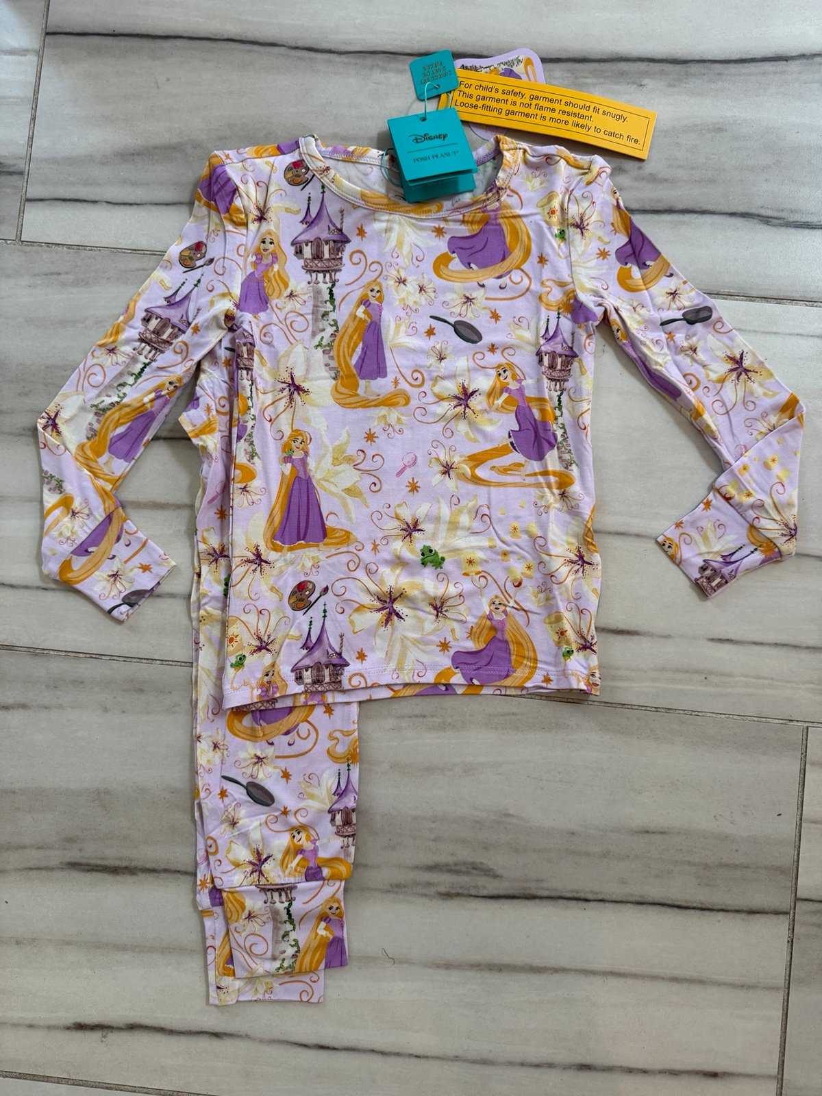 Posh Peanut Disney Princess Rapunzel Classic Pajama Set Size 5/6