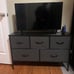 Dresser for Bedroom with 5 Drawers, Fabric Long Dresser, Wide Chest of Drawer