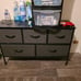 Dresser for Bedroom with 5 Drawers, Fabric Long Dresser, Wide Chest of Drawer