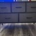 Dresser for Bedroom with 5 Drawers, Fabric Long Dresser, Wide Chest of Drawer