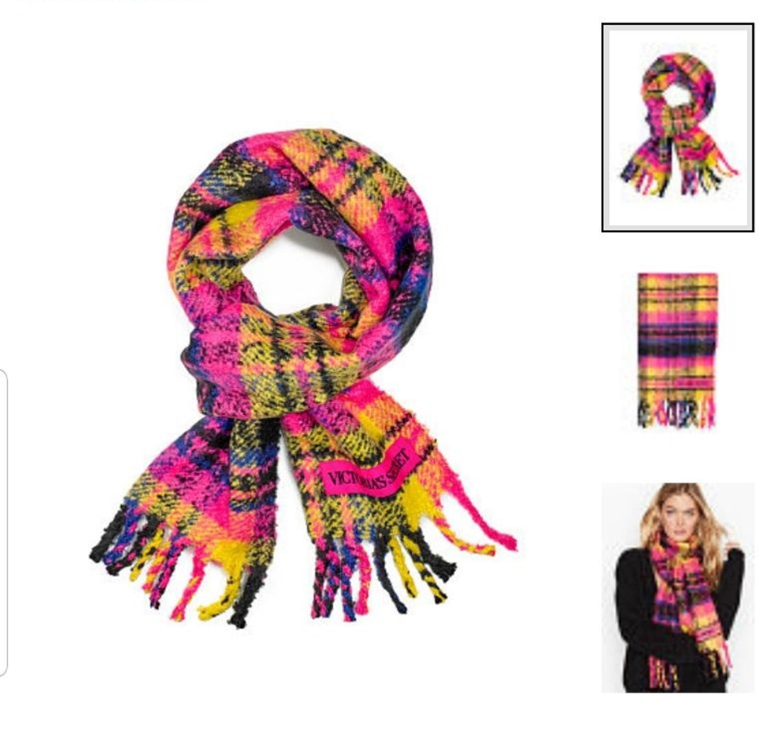Two Victoria secret Plush Scarves