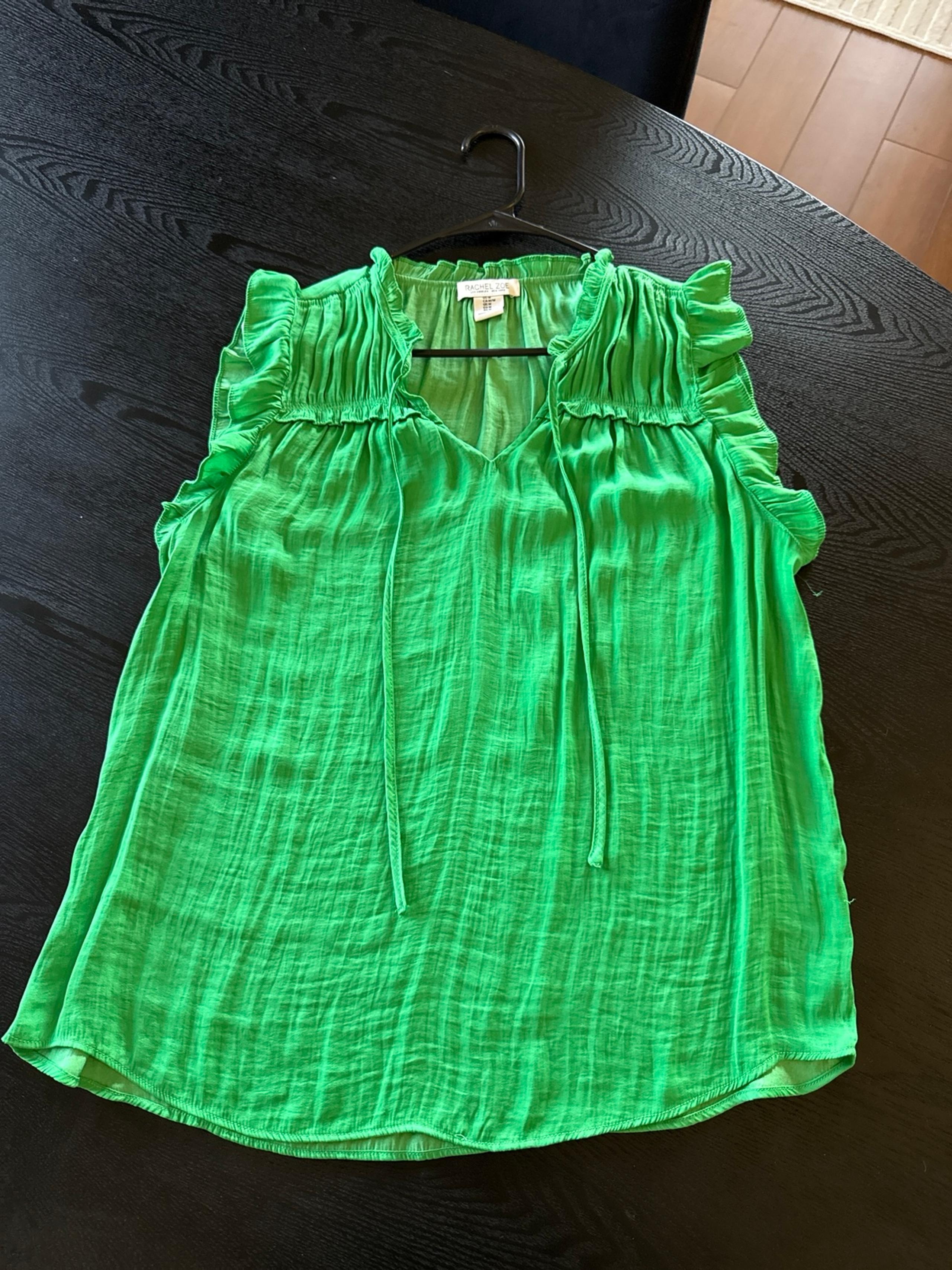 Rachel Zoe Kelly Green Sleeveless Blouse