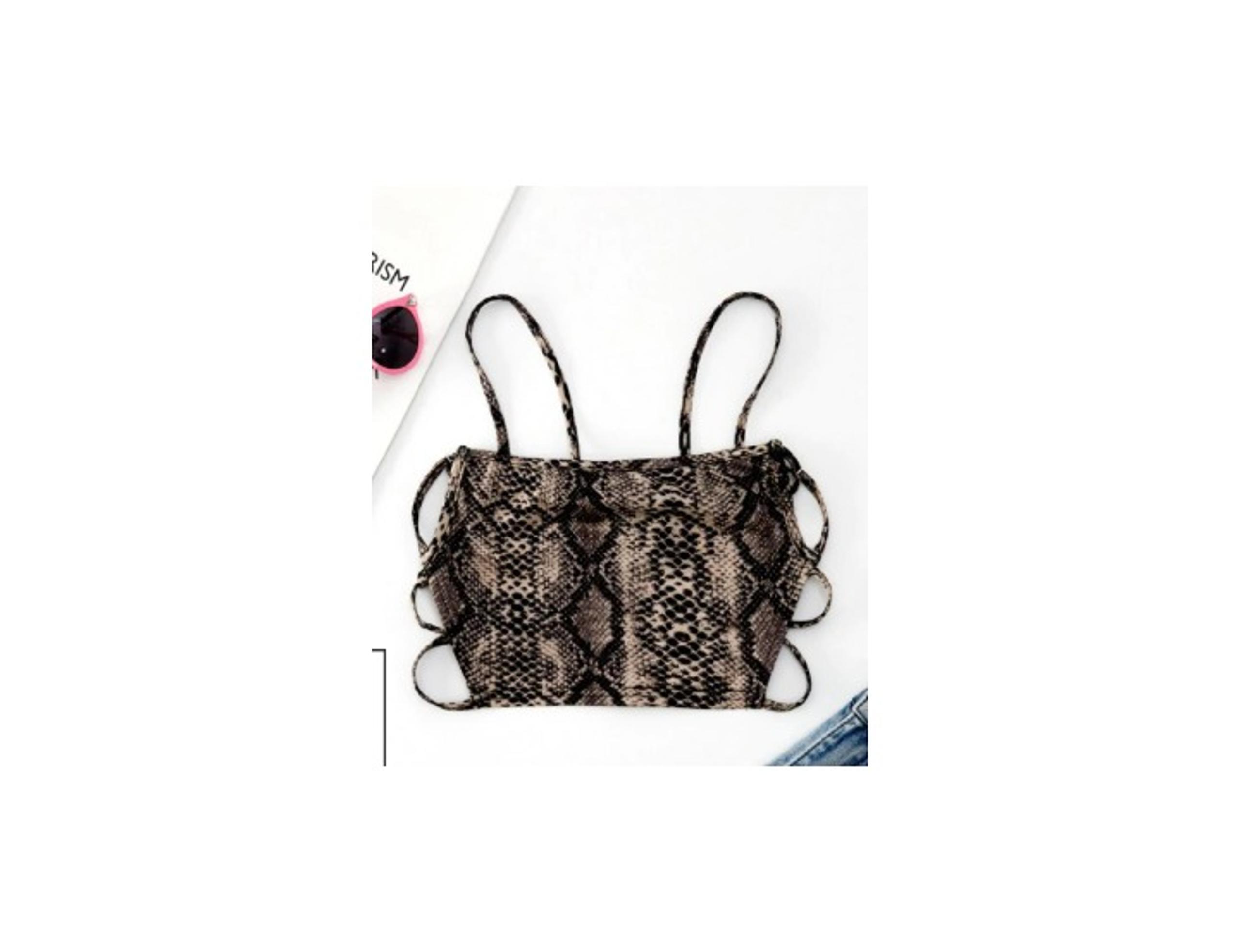 Zaful Strappy Open Back Dalmatians Sna