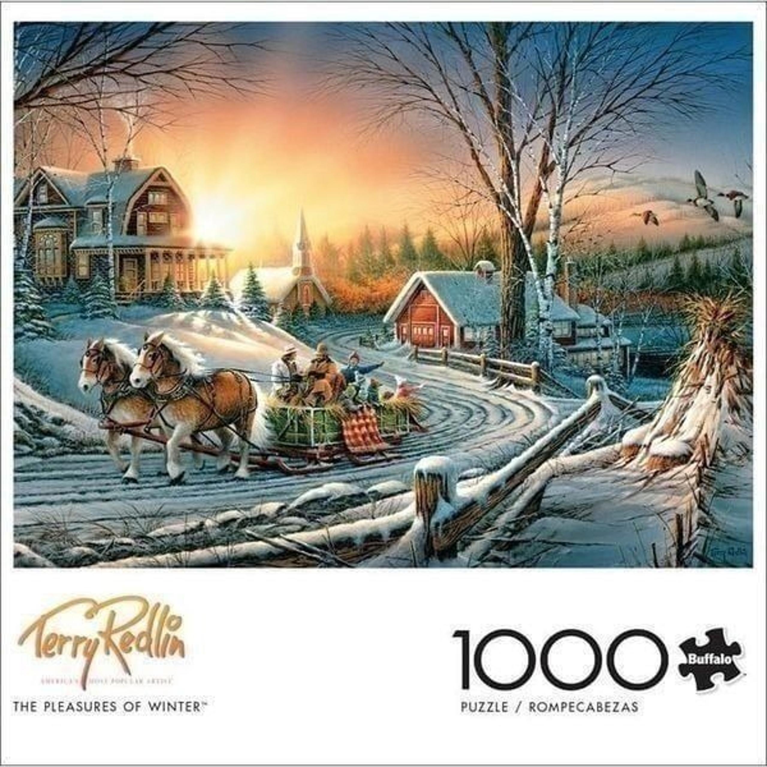 Buffalo Games Terry Redlin The Pleasures of Winter 1000 Pieces Jigsaw Puzzle