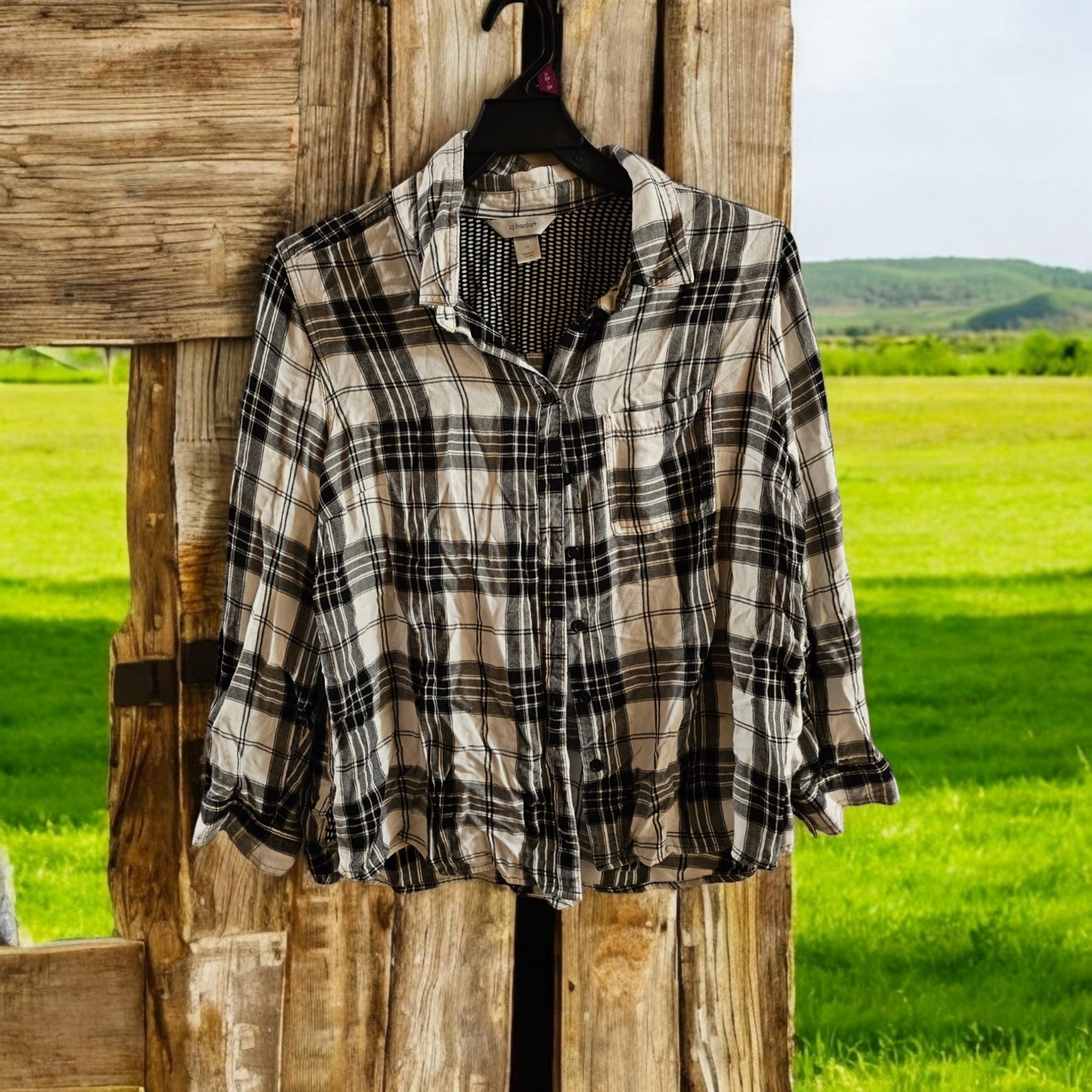 CJ Banks Women's Plaid Shirt