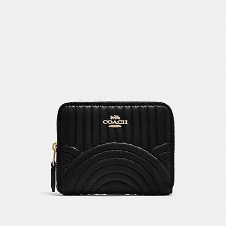 Coach SMALL ZIP AROUND WALLET WITH ART DECO QUILTING (COACH F87920)