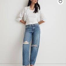 NEW Madewell Low-Slung Straight Jeans