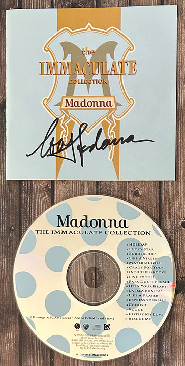 Madonna The Immaculate Collection Signed CD Pop Greatest Hits Autographed