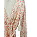 Tularosa Avani Long Sleeve Silky Romper Pink White Floral Ruffle Trim Pockets XS