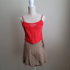 Unique Playboy Light Brown mini Skirt