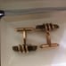Vintage 14k Gold Plated Tiger Eye Cufflinks