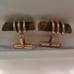 Vintage 14k Gold Plated Tiger Eye Cufflinks