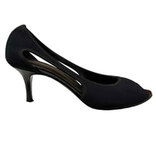 Donald J Pliner Latara Black Neoprene Fabric & Leather Pump Shoe Size 7.5