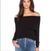 Lovers + Friends Off the Shoulder Vylette Sweater black large