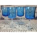 Set of 4 Elegant Glass Noritake Rainbow Blue Goblets Small 5.75