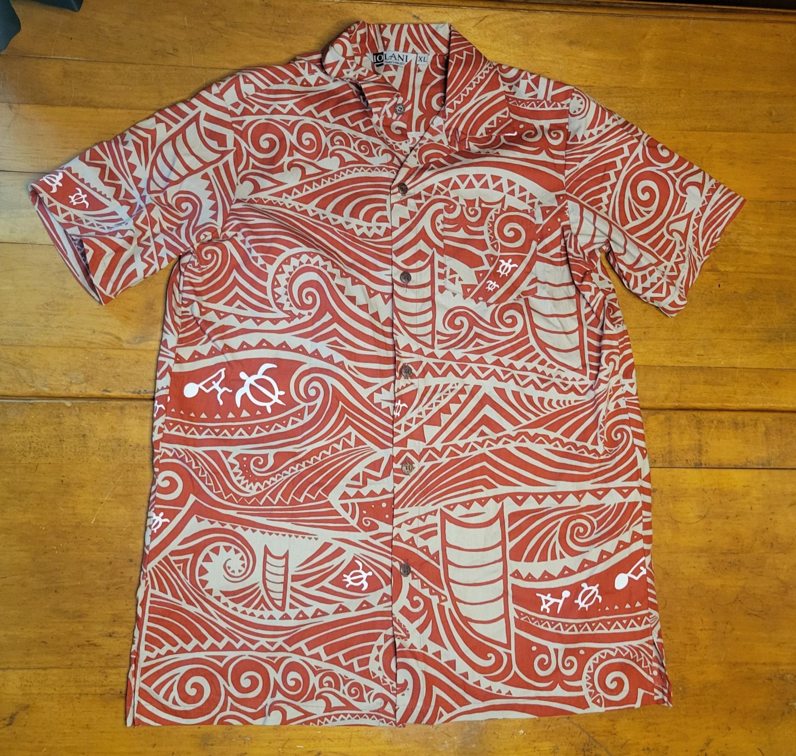 Vintage Iolani Made in Hawaii Hawaiian Shirt Floral Size XL-today Sizing Is Med