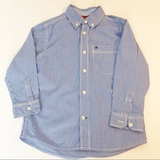 Tommy Hilfiger Blue & White Button Down Shirt Boy's Size 4