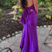 Royal Purple Halter Tie-back Prom Dress - Jessica Angel 378