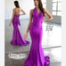 Royal Purple Halter Tie-back Prom Dress - Jessica Angel 378