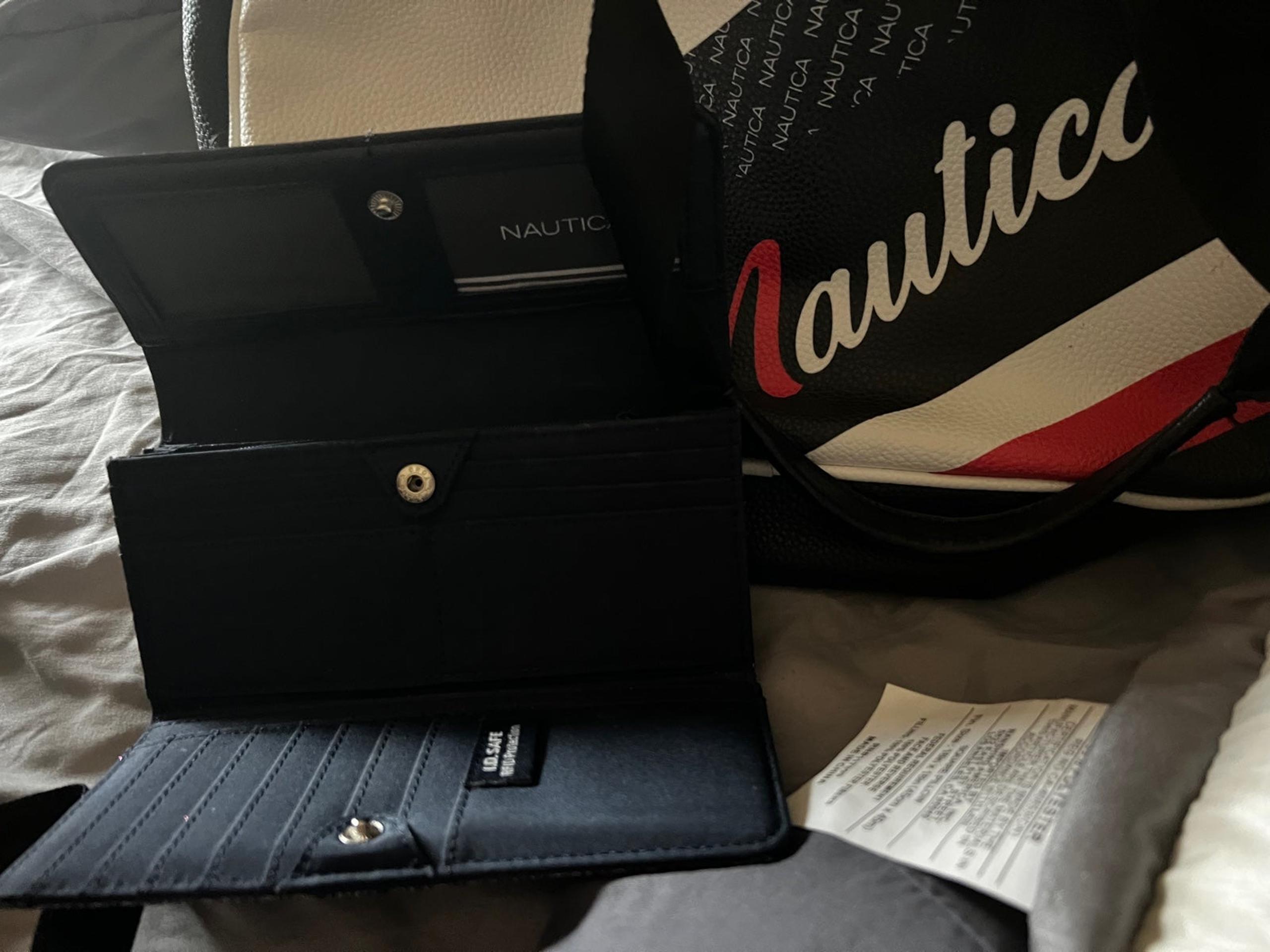 nautica zip closure handbags and wallet