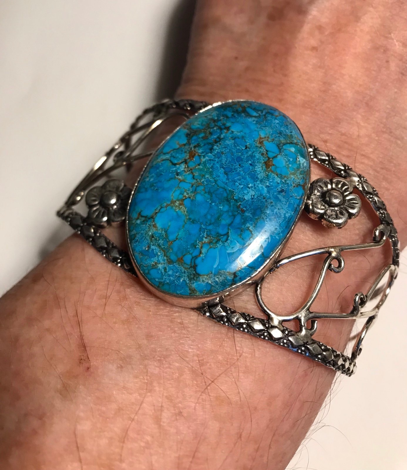 Turquoise 925 Sterling Silver Cuff Bracelet