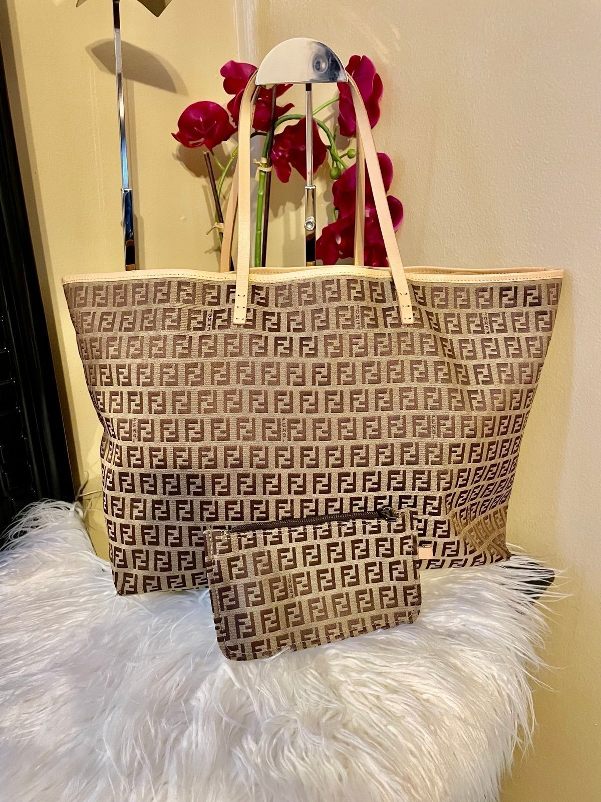Fendi Zucchino shoulder Tote Bag